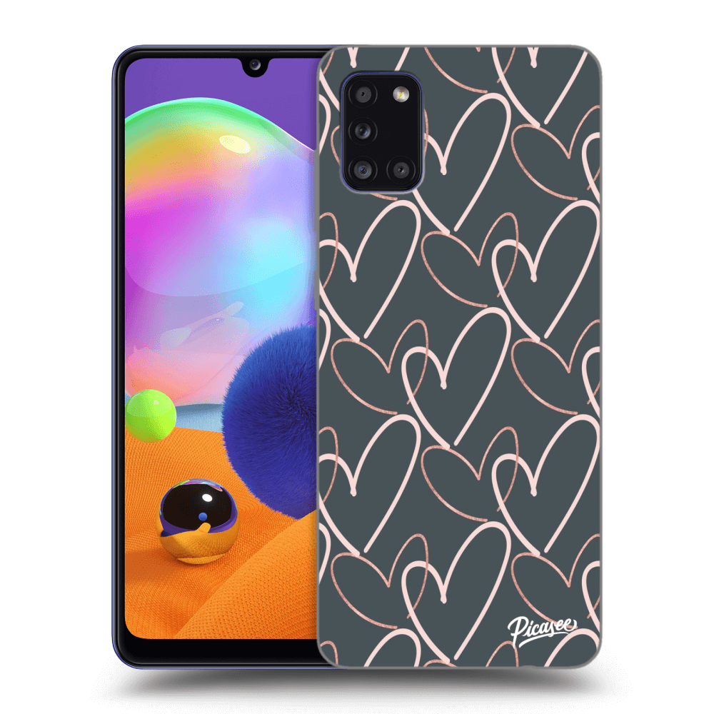 Picasee silikonski črni ovitek za Samsung Galaxy A31 A315F - Lots of love