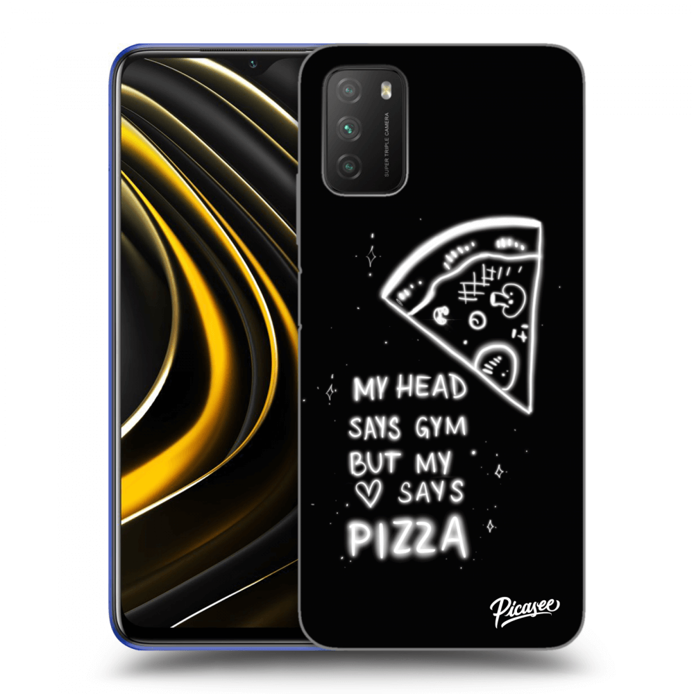 Picasee silikonski prozorni ovitek za Xiaomi Poco M3 - Pizza