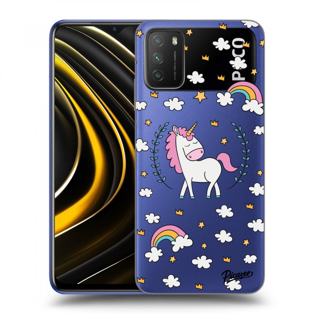 Picasee silikonski prozorni ovitek za Xiaomi Poco M3 - Unicorn star heaven