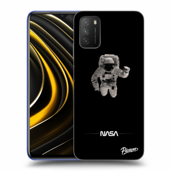 Picasee silikonski črni ovitek za Xiaomi Poco M3 - Astronaut Minimal