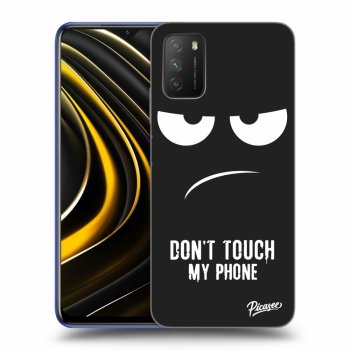 Picasee silikonski črni ovitek za Xiaomi Poco M3 - Don't Touch My Phone