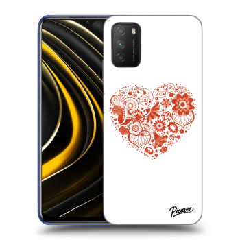 Picasee silikonski črni ovitek za Xiaomi Poco M3 - Big heart