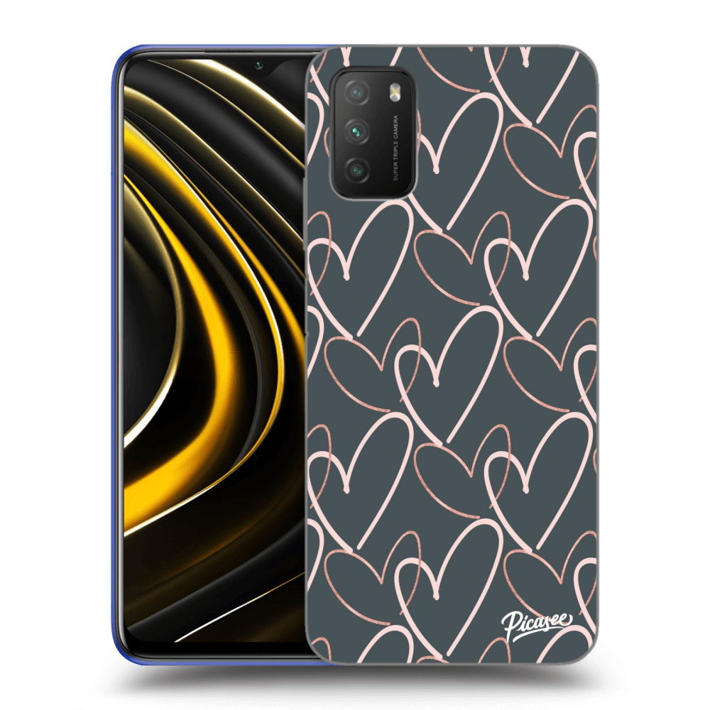 Picasee silikonski prozorni ovitek za Xiaomi Poco M3 - Lots of love