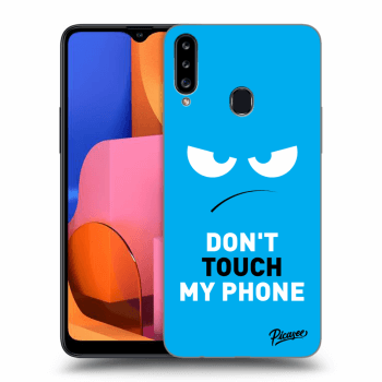 Ovitek za Samsung Galaxy A20s - Angry Eyes - Blue