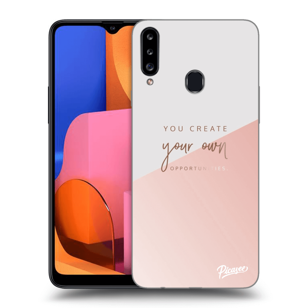 Picasee silikonski črni ovitek za Samsung Galaxy A20s - You create your own opportunities