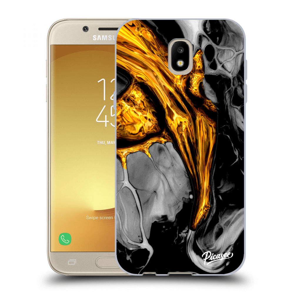 Picasee silikonski črni ovitek za Samsung Galaxy J5 2017 J530F - Black Gold