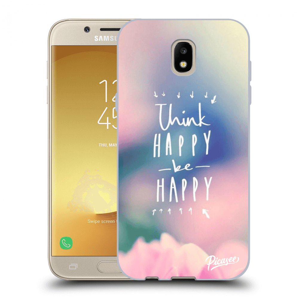 Picasee silikonski črni ovitek za Samsung Galaxy J5 2017 J530F - Think happy be happy