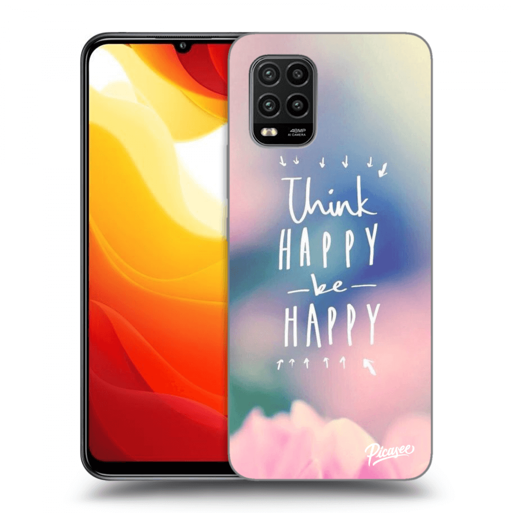 Picasee silikonski črni ovitek za Xiaomi Mi 10 Lite - Think happy be happy