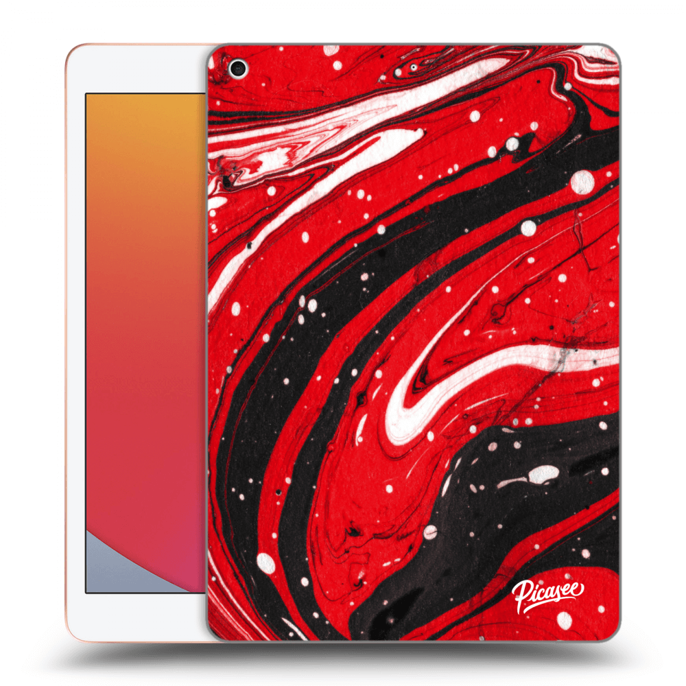 Picasee silikonski prozorni ovitek za Apple iPad 10.2" 2020 (8. gen) - Red black