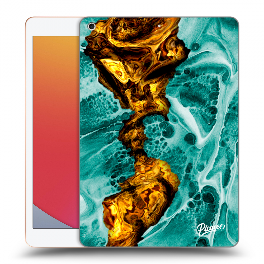 Picasee silikonski prozorni ovitek za Apple iPad 10.2" 2020 (8. gen) - Goldsky