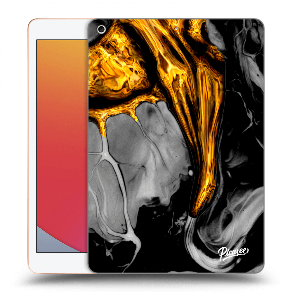 Picasee silikonski prozorni ovitek za Apple iPad 10.2" 2020 (8. gen) - Black Gold