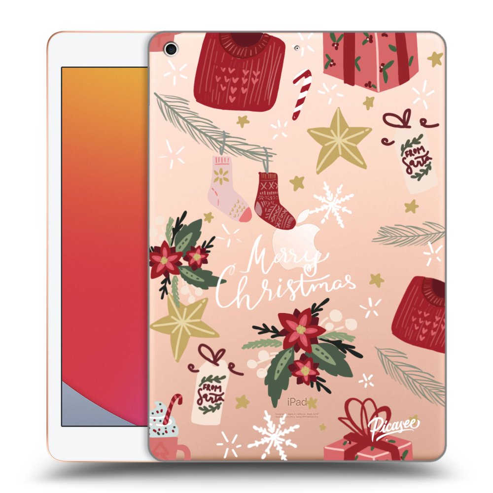 Picasee silikonski prozorni ovitek za Apple iPad 10.2" 2020 (8. gen) - Christmas
