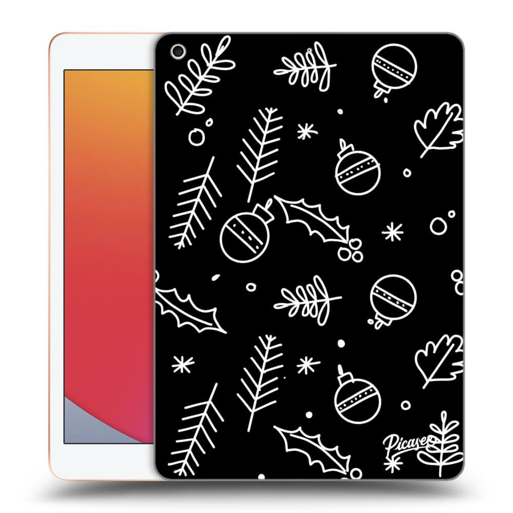 Picasee silikonski črni ovitek za Apple iPad 10.2" 2020 (8. gen) - Mistletoe