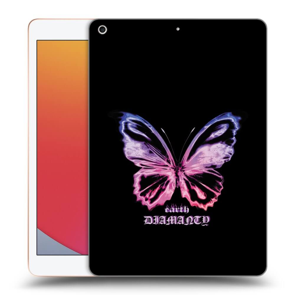 Picasee silikonski prozorni ovitek za Apple iPad 10.2" 2020 (8. gen) - Diamanty Purple