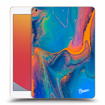 Picasee silikonski prozorni ovitek za Apple iPad 10.2" 2020 (8. gen) - Rainbow