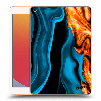 Picasee silikonski prozorni ovitek za Apple iPad 10.2" 2020 (8. gen) - Gold blue