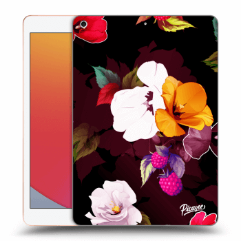 Picasee silikonski prozorni ovitek za Apple iPad 10.2" 2020 (8. gen) - Flowers and Berries