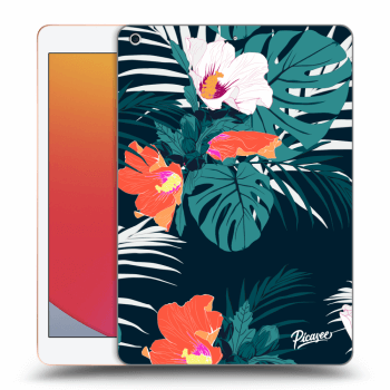 Picasee silikonski prozorni ovitek za Apple iPad 10.2" 2020 (8. gen) - Monstera Color