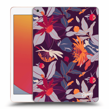 Picasee silikonski prozorni ovitek za Apple iPad 10.2" 2020 (8. gen) - Purple Leaf