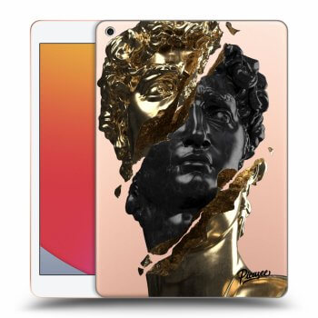 Picasee silikonski prozorni ovitek za Apple iPad 10.2" 2020 (8. gen) - Gold - Black