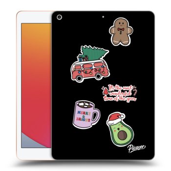 Picasee silikonski črni ovitek za Apple iPad 10.2" 2020 (8. gen) - Christmas Stickers