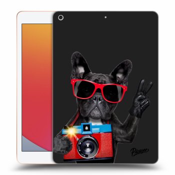 Picasee silikonski črni ovitek za Apple iPad 10.2" 2020 (8. gen) - French Bulldog