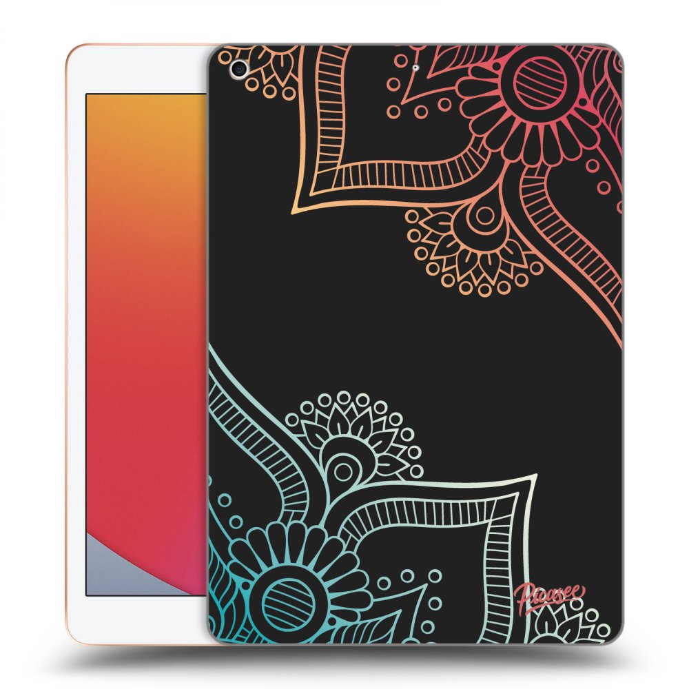 Picasee silikonski črni ovitek za Apple iPad 10.2" 2020 (8. gen) - Flowers pattern