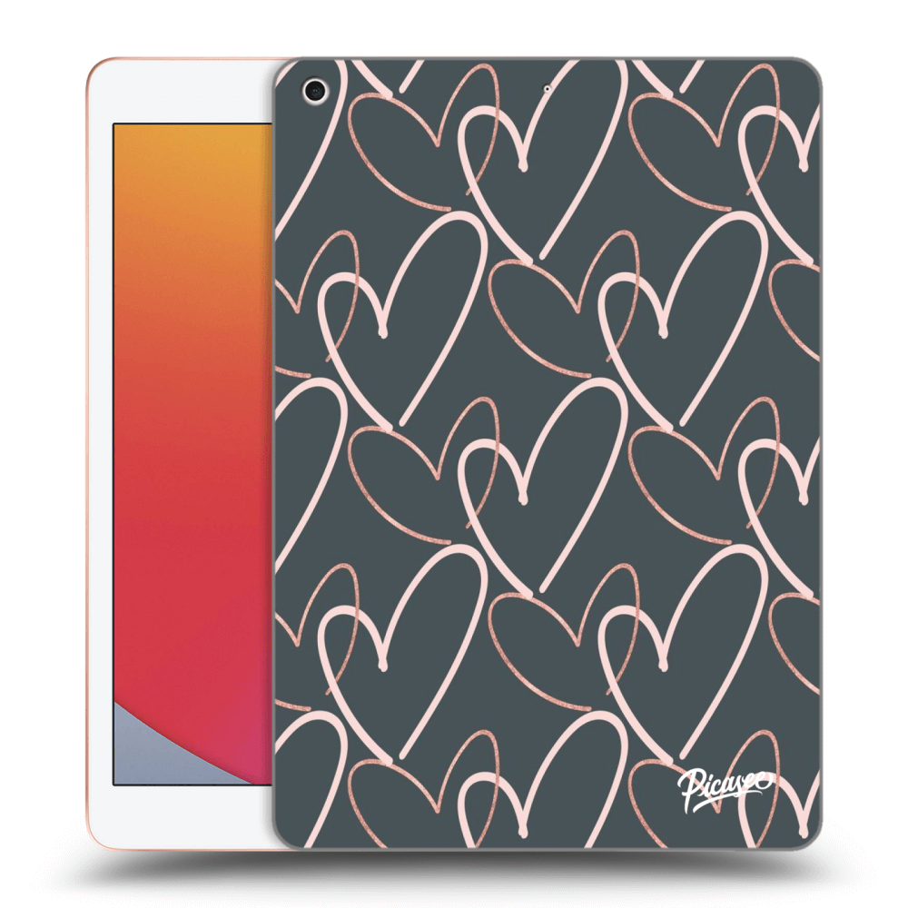 Picasee silikonski prozorni ovitek za Apple iPad 10.2" 2020 (8. gen) - Lots of love