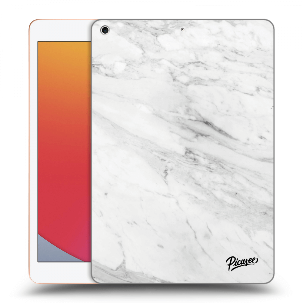 Picasee silikonski prozorni ovitek za Apple iPad 10.2" 2020 (8. gen) - White marble