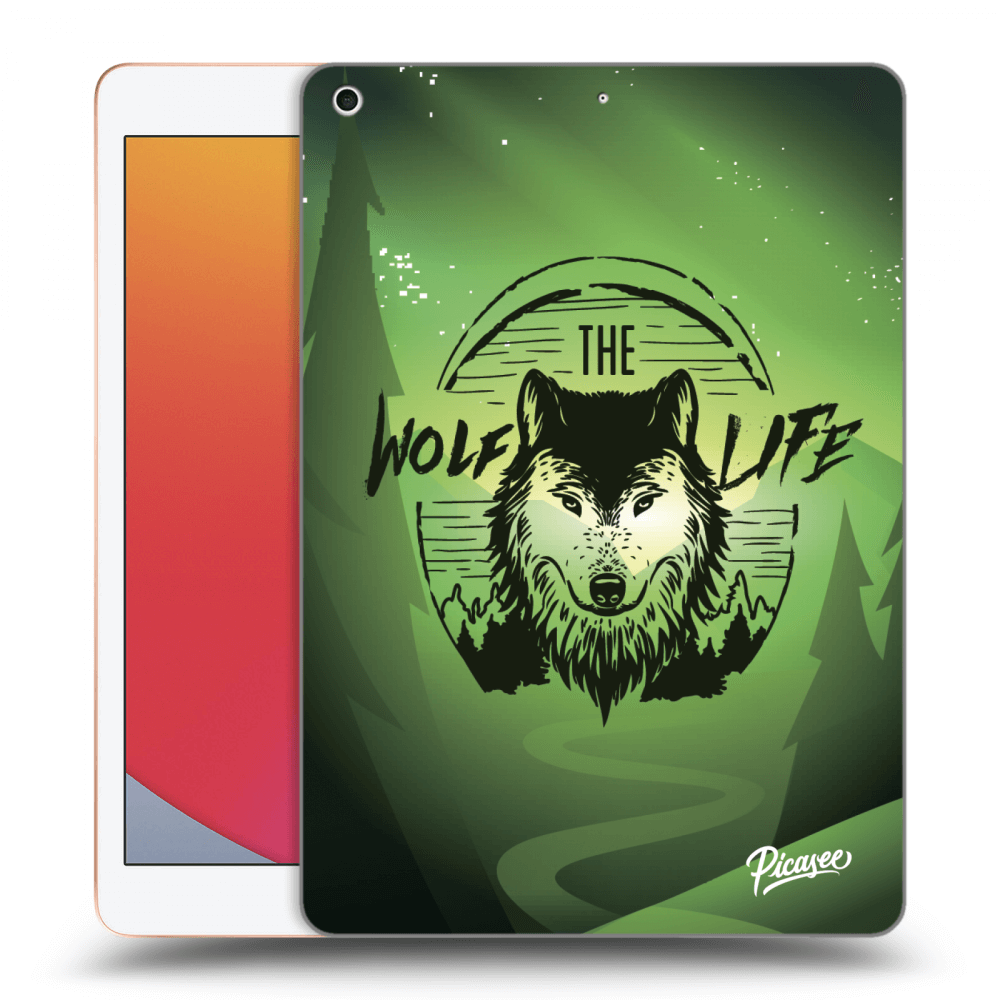 Picasee silikonski črni ovitek za Apple iPad 10.2" 2020 (8. gen) - Wolf life