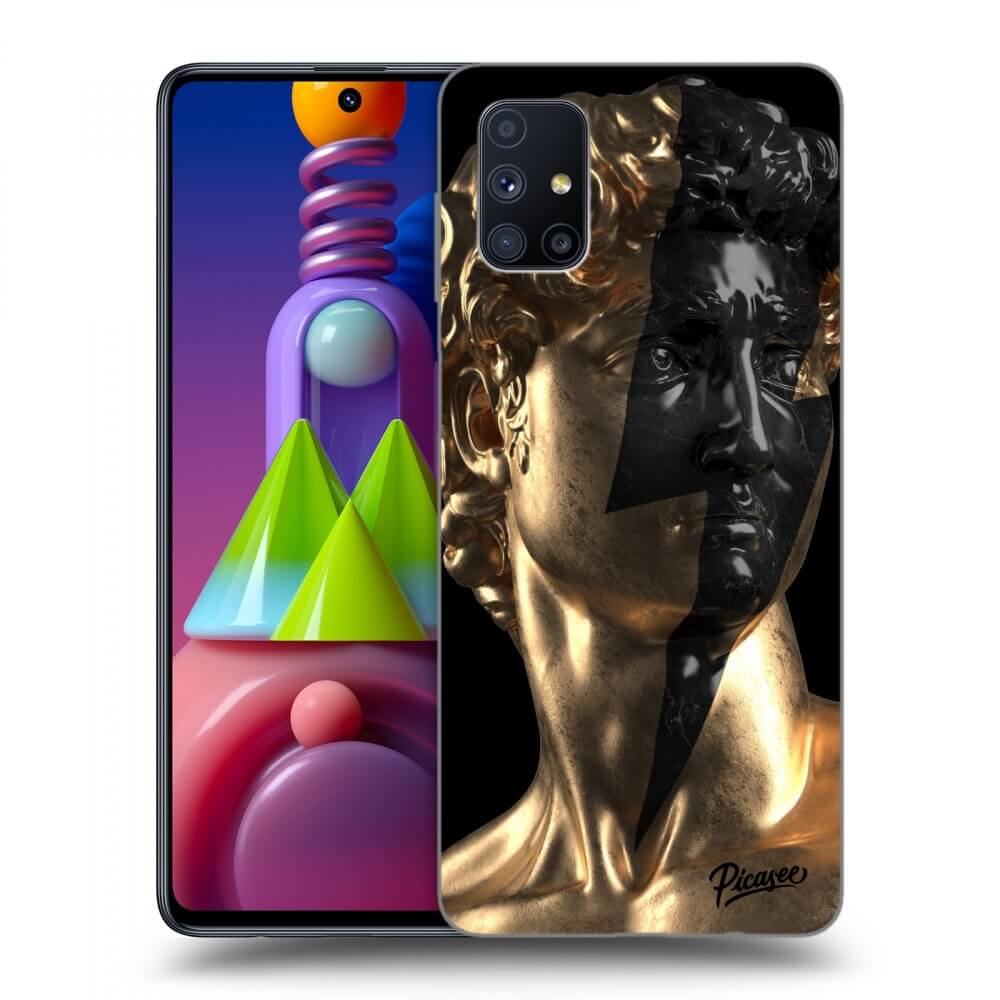 Picasee silikonski črni ovitek za Samsung Galaxy M51 M515F - Wildfire - Gold