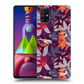 Ovitek za Samsung Galaxy M51 M515F - Purple Leaf