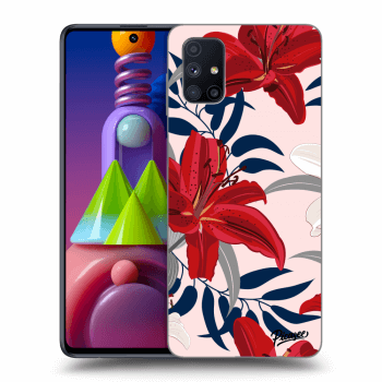 Picasee silikonski prozorni ovitek za Samsung Galaxy M51 M515F - Red Lily