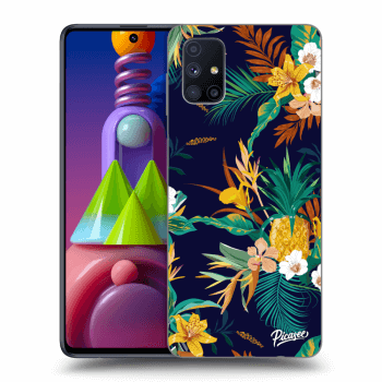 Picasee silikonski črni ovitek za Samsung Galaxy M51 M515F - Pineapple Color