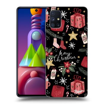 Picasee silikonski črni ovitek za Samsung Galaxy M51 M515F - Christmas