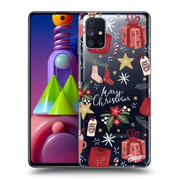 Picasee silikonski prozorni ovitek za Samsung Galaxy M51 M515F - Christmas