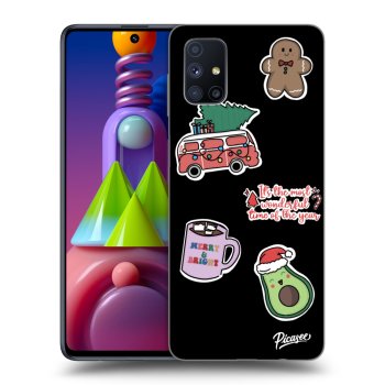 Picasee silikonski črni ovitek za Samsung Galaxy M51 M515F - Christmas Stickers