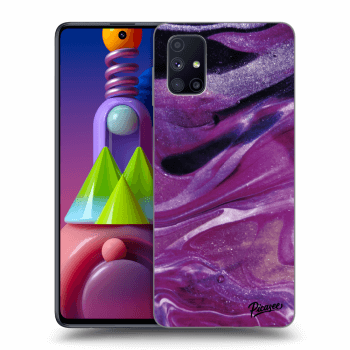 Ovitek za Samsung Galaxy M51 M515F - Purple glitter