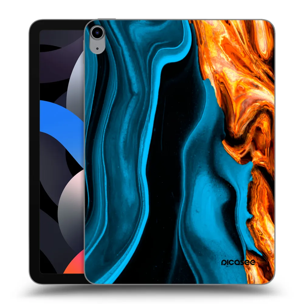 Picasee silikonski prozorni ovitek za Apple iPad Air 4 10.9" 2020 - Gold blue