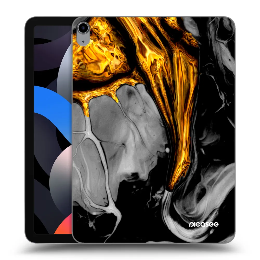Picasee silikonski prozorni ovitek za Apple iPad Air 4 10.9" 2020 - Black Gold