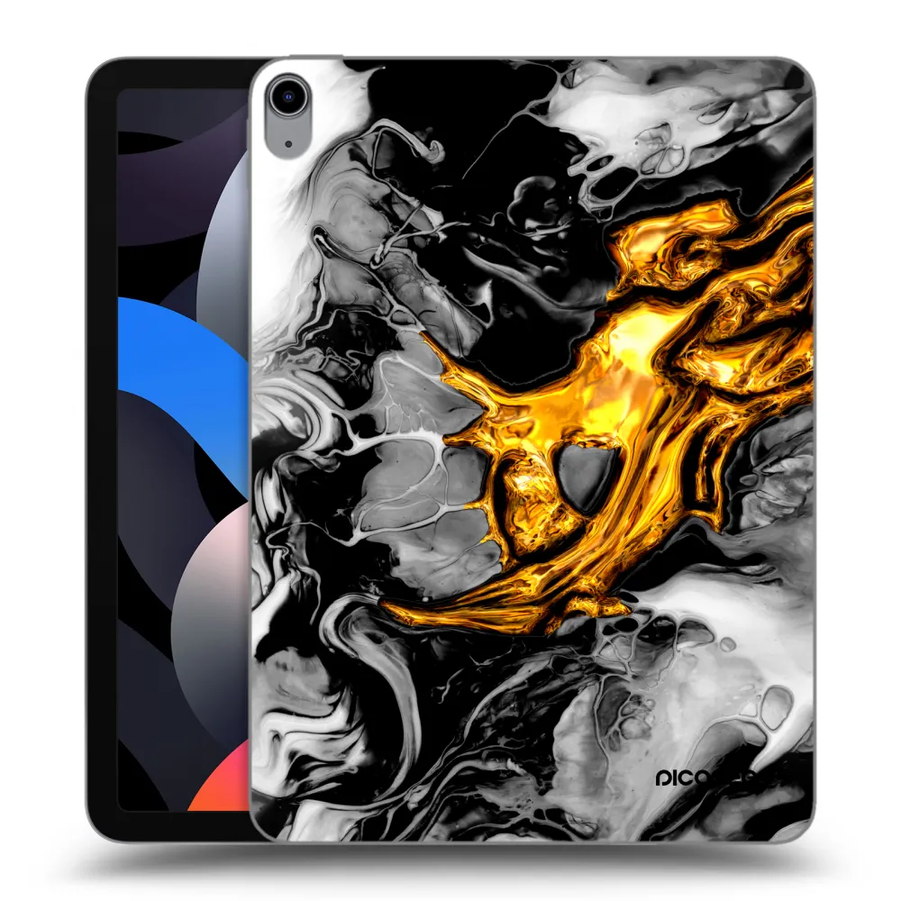 Picasee silikonski prozorni ovitek za Apple iPad Air 4 10.9" 2020 - Black Gold 2