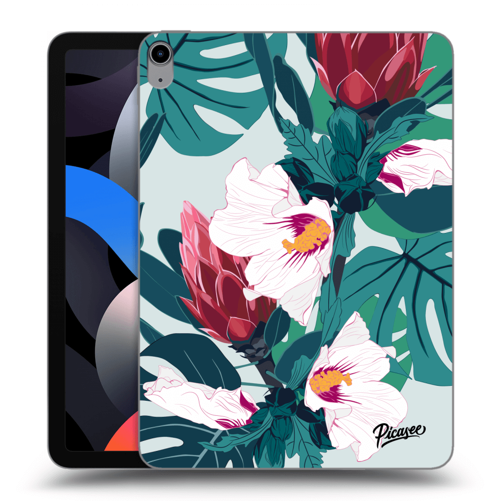 Picasee silikonski črni ovitek za Apple iPad Air 4 10.9" 2020 - Rhododendron