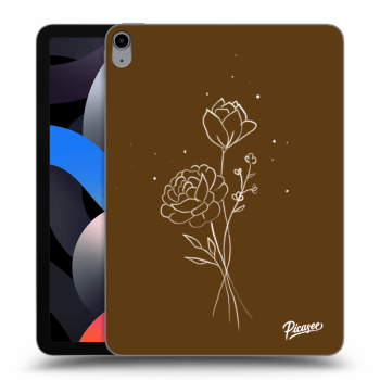 Picasee silikonski prozorni ovitek za Apple iPad Air 4 10.9" 2020 - Brown flowers