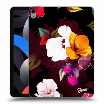 Picasee silikonski prozorni ovitek za Apple iPad Air 4 10.9" 2020 - Flowers and Berries