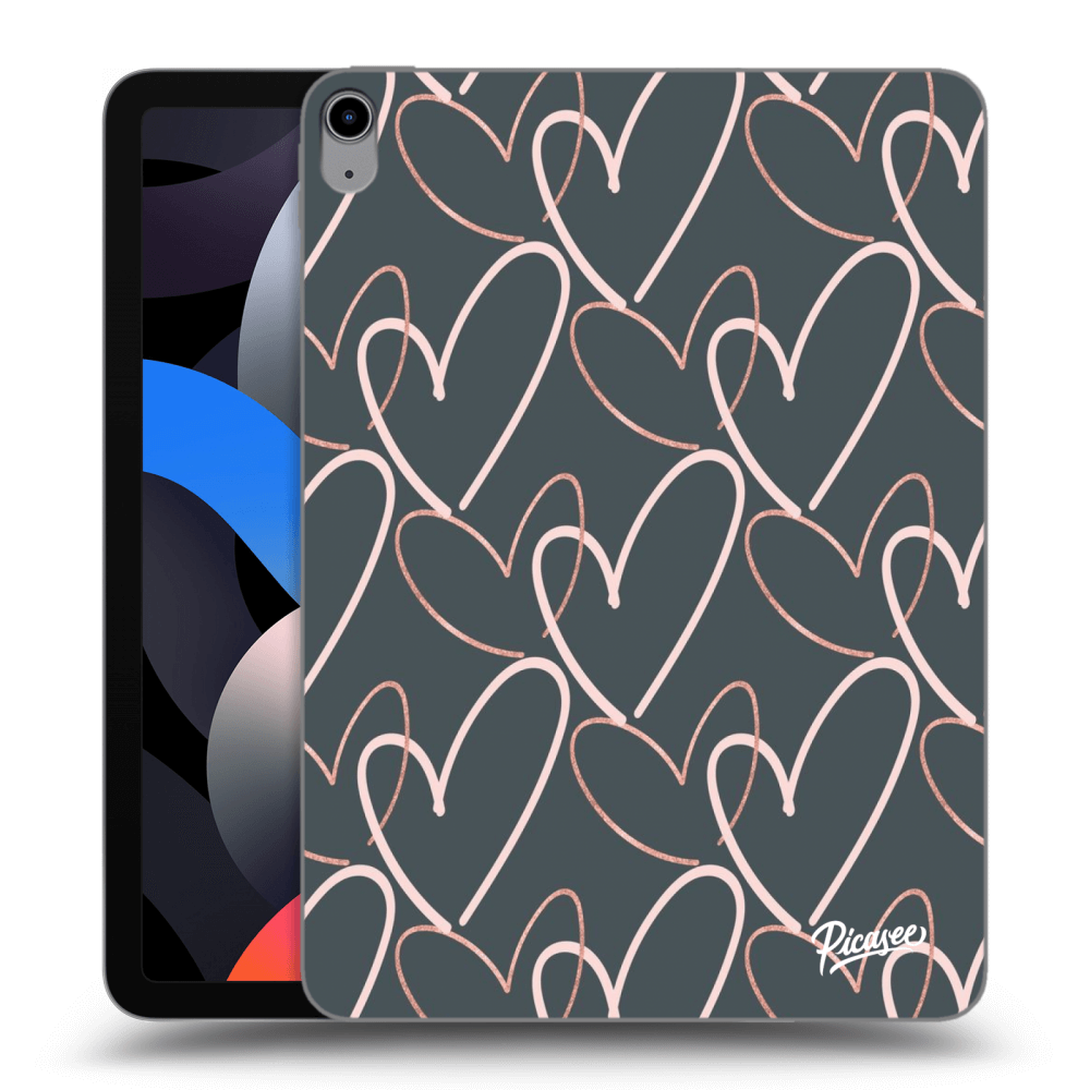 Picasee silikonski črni ovitek za Apple iPad Air 4 10.9" 2020 - Lots of love