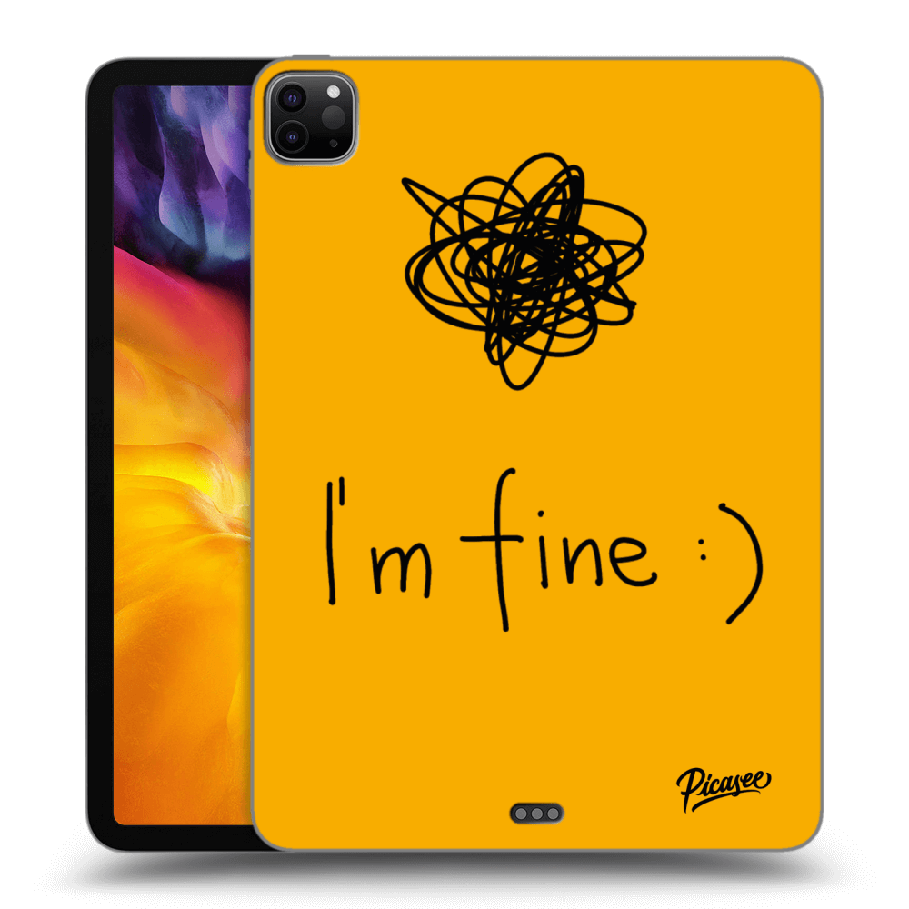 Picasee silikonski črni ovitek za Apple iPad Pro 11" 2020 (2.gen) - I am fine