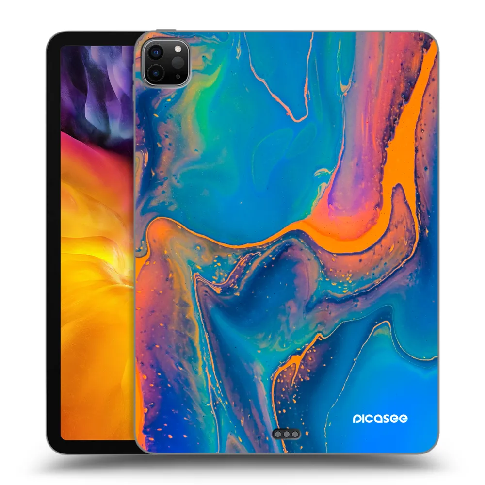 Picasee silikonski črni ovitek za Apple iPad Pro 11" 2020 (2.gen) - Rainbow