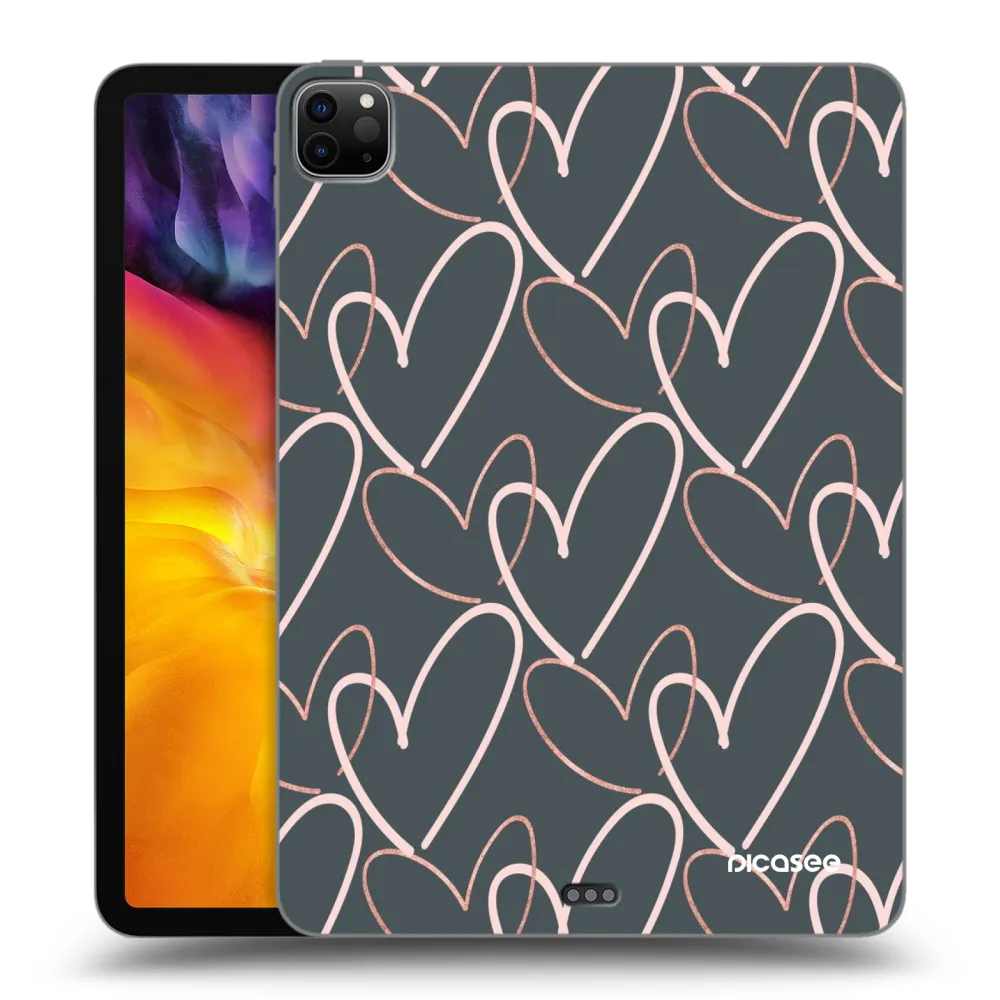 Picasee silikonski črni ovitek za Apple iPad Pro 11" 2020 (2.gen) - Lots of love