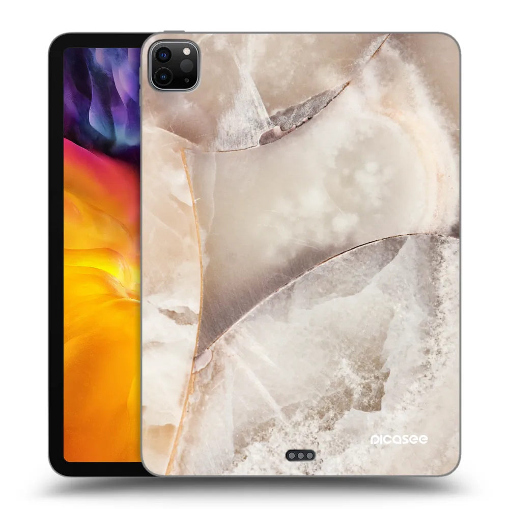 Picasee silikonski črni ovitek za Apple iPad Pro 11" 2020 (2.gen) - Cream marble
