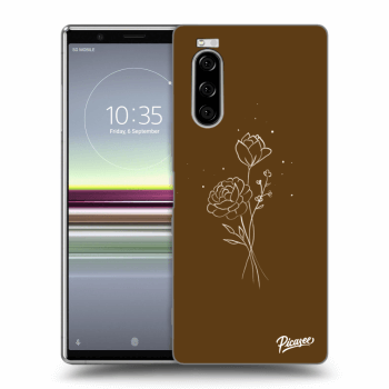 Ovitek za Sony Xperia 5 - Brown flowers